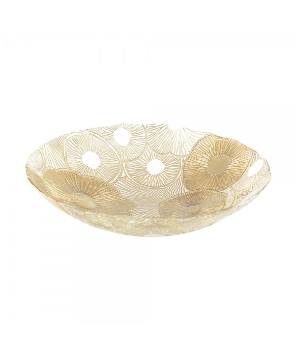 GOLDEN LOTUS BOWL 33CM