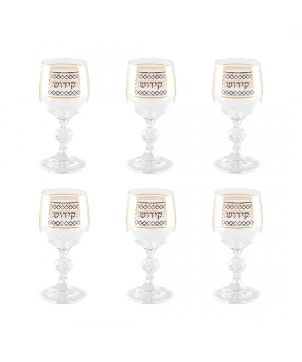 KEMI GLASS 90ML GOLD - SET OF 6