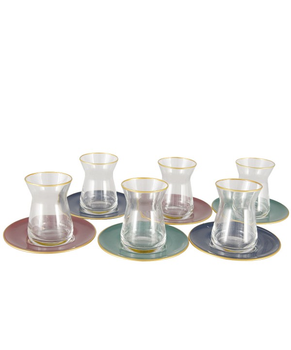 SET OF 6 TEA CUPS AND SAUCERS