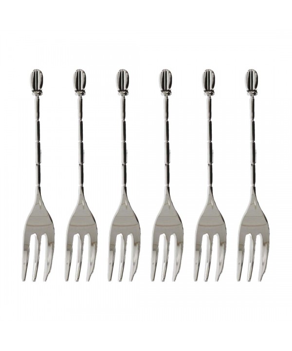 SET 6 CAKE FORK COFFEE BEAN