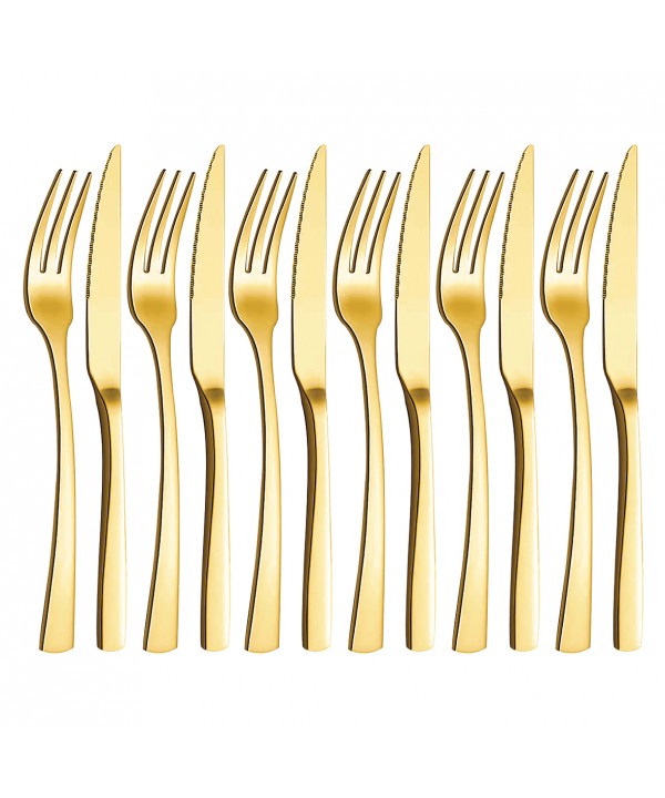 SET OF 12 GOLD CUTLERY