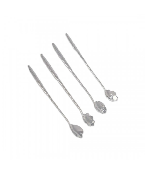 LONG SILVER SPOONS FLOWER - SET OF 4