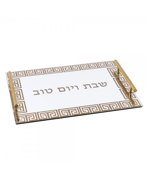 GILDED RECTANGULAR TRAY OSIRIS 40X30CM