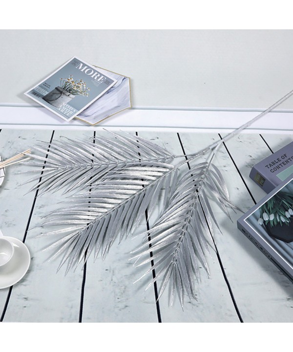 DECORATIVE PALM BRANCH SILVER H90CM