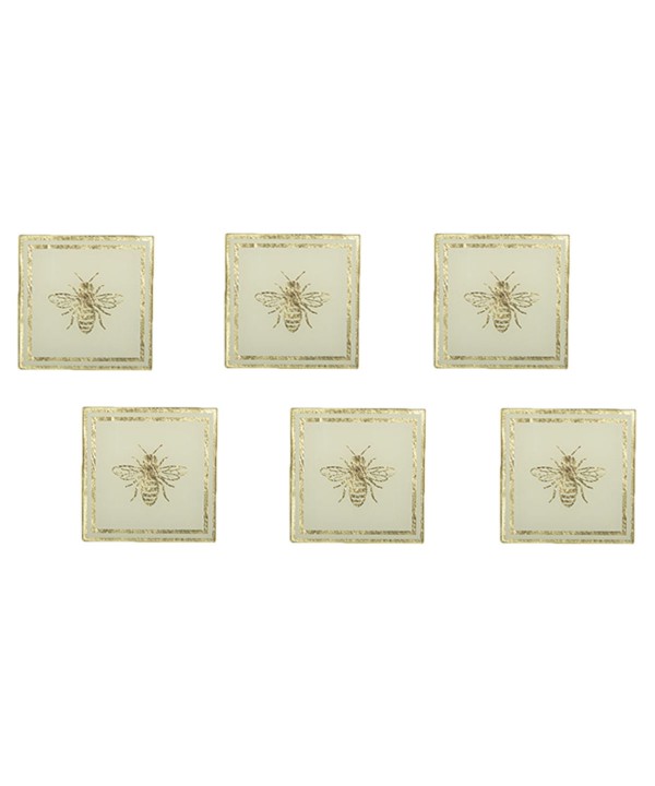 SET OF 6 BEE COASTERS