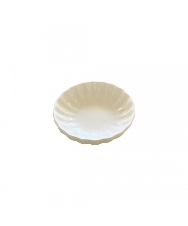 WHITE ROUND CERAMIC BOWL