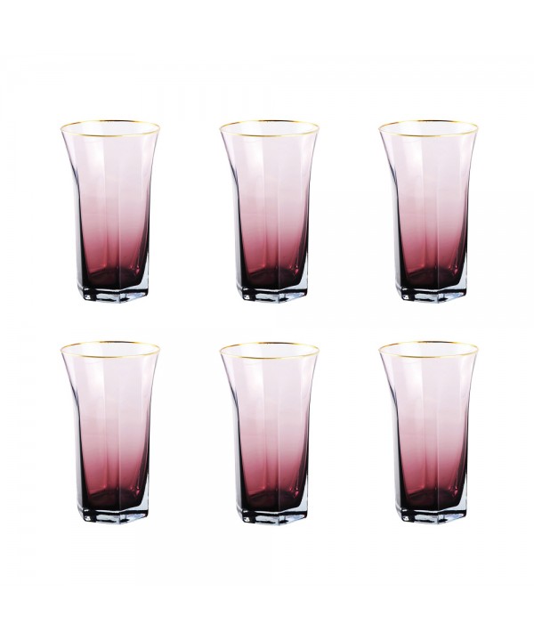 GLASS WATER X6 - PURPLE