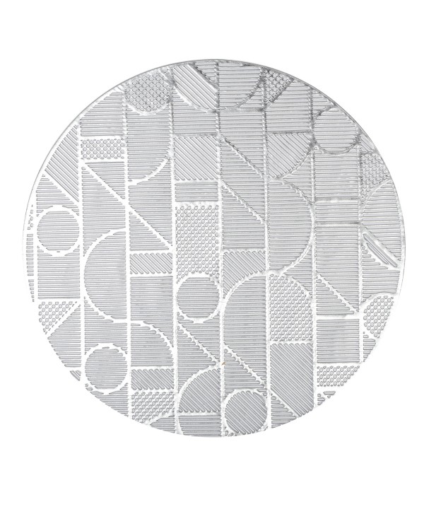 SILVER GEOMETRIC PLACEMAT 