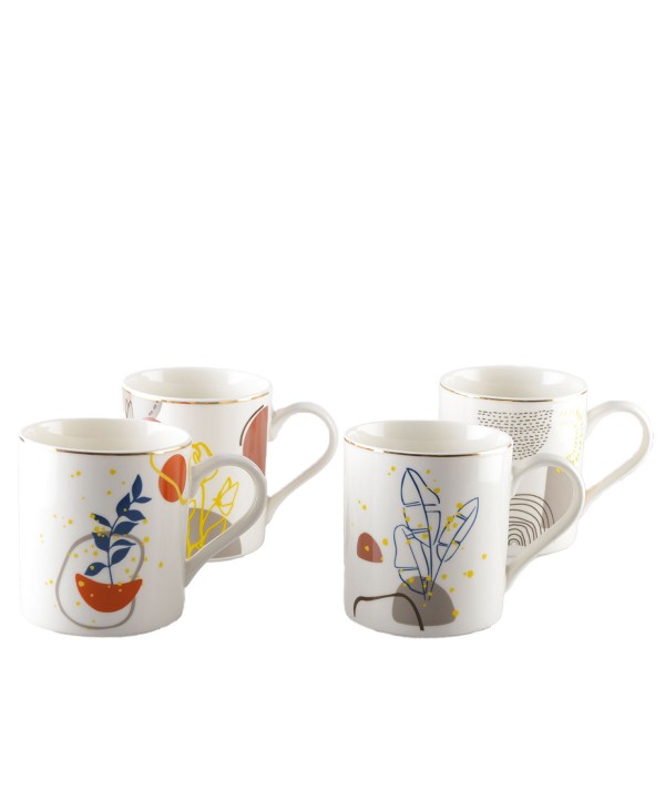 DECO ART MUGS SET OF 4 390ML