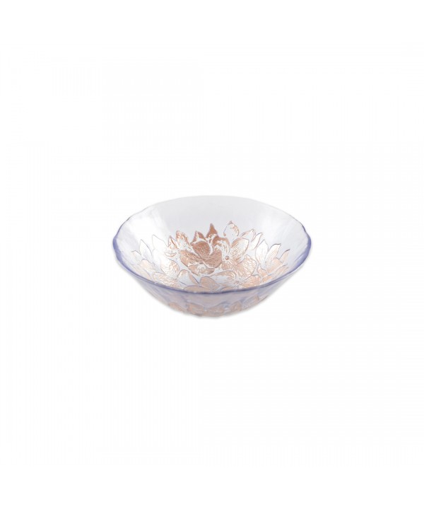 PURPLE FLOWER DISH 15CM