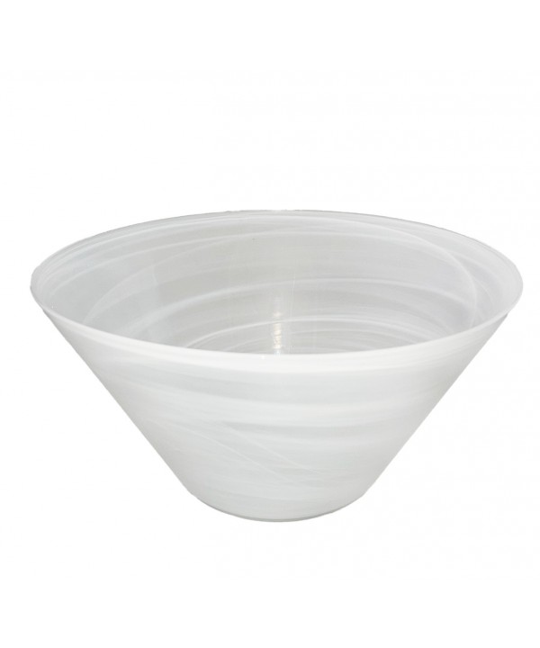 WHITE CONICAL SALAD BOWL 33X33X6.5CM